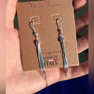 Mia Fiore Sterling Silver Fringe Drop Earrings – Made in Italy